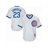 Men's Majestic Chicago Cubs #23 Ryne Sandberg Authentic White Home Cooperstown MLB Jersey