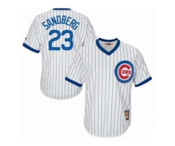 Men's Majestic Chicago Cubs #23 Ryne Sandberg Authentic White Home Cooperstown MLB Jersey