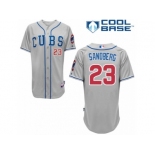 Men's Majestic Chicago Cubs #23 Ryne Sandberg Replica Grey Alternate Road Cool Base MLB Jersey