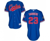 Men's Majestic Chicago Cubs #23 Ryne Sandberg Replica Royal Blue 1994 Turn Back The Clock MLB Jersey