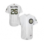 Men's Majestic Chicago Cubs #26 Billy Williams Authentic White 2016 Memorial Day Fashion Flex Base MLB Jersey