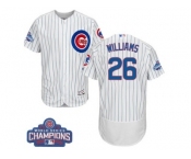 Men's Majestic Chicago Cubs #26 Billy Williams White 2016 World Series Champions Flexbase Authentic Collection MLB Jersey