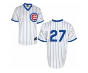 Men's Majestic Chicago Cubs #27 Addison Russell Authentic White 1988 Turn Back The Clock Cool Base MLB Jersey