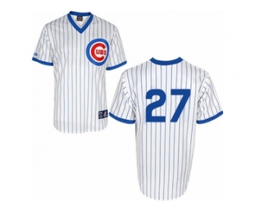 Men's Majestic Chicago Cubs #27 Addison Russell Authentic White 1988 Turn Back The Clock Cool Base MLB Jersey