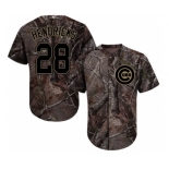 Men's Majestic Chicago Cubs #28 Kyle Hendricks Authentic Camo Realtree Collection Flex Base MLB Jersey