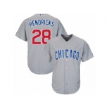 Men's Majestic Chicago Cubs #28 Kyle Hendricks Replica Grey Road Cool Base MLB Jersey