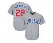 Men's Majestic Chicago Cubs #28 Kyle Hendricks Replica Grey Road Cool Base MLB Jersey