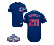 Men's Majestic Chicago Cubs #28 Kyle Hendricks Royal Blue Alternate 2016 World Series Champions Flexbase Authentic Collection MLB Jersey