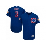 Men's Majestic Chicago Cubs #3 David Ross Royal Blue Alternate Flexbase Authentic Collection MLB Jersey