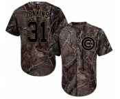 Men's Majestic Chicago Cubs #31 Fergie Jenkins Authentic Camo Realtree Collection Flex Base MLB Jersey