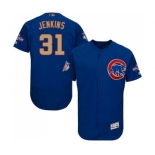 Men's Majestic Chicago Cubs #31 Fergie Jenkins Authentic Royal Blue 2017 Gold Champion Flex Base MLB Jersey