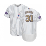 Men's Majestic Chicago Cubs #31 Fergie Jenkins Authentic White 2017 Gold Program Flex Base MLB Jersey