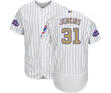 Men's Majestic Chicago Cubs #31 Fergie Jenkins Authentic White 2017 Gold Program Flex Base MLB Jersey