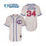 Men's Majestic Chicago Cubs #34 Jon Lester Replica Cream 1929 Turn Back The Clock MLB Jersey