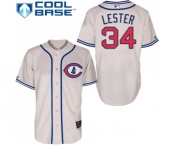 Men's Majestic Chicago Cubs #34 Jon Lester Replica Cream 1929 Turn Back The Clock MLB Jersey