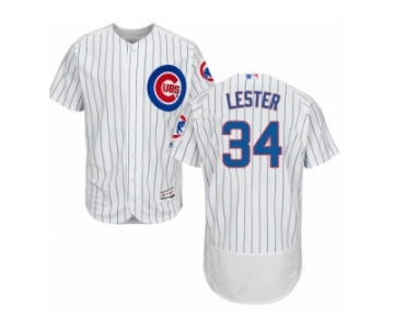 Men's Majestic Chicago Cubs #34 Jon Lester White Flexbase Authentic Collection MLB Jersey