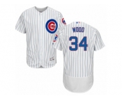 Men's Majestic Chicago Cubs #34 Kerry Wood White Flexbase Authentic Collection MLB Jersey