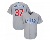 Men's Majestic Chicago Cubs #37 Brett Anderson Replica Grey Road Cool Base MLB Jersey