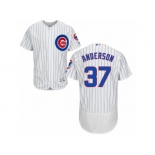 Men's Majestic Chicago Cubs #37 Brett Anderson White Home Flexbase Authentic Collection MLB Jersey