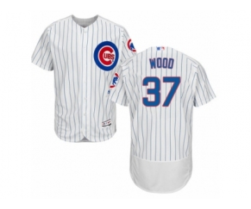 Men's Majestic Chicago Cubs #37 Travis Wood White Flexbase Authentic Collection MLB Jersey