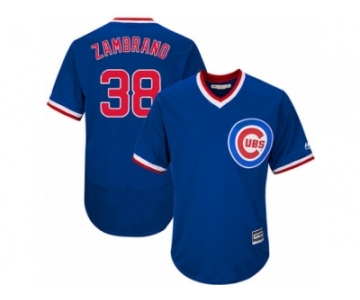 Men's Majestic Chicago Cubs #38 Carlos Zambrano Replica Royal Blue Cooperstown Cool Base MLB Jersey