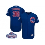 Men's Majestic Chicago Cubs #38 Carlos Zambrano Royal Blue 2016 World Series Champions Flexbase Authentic Collection MLB Jersey