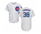 Men's Majestic Chicago Cubs #38 Carlos Zambrano White Flexbase Authentic Collection MLB Jersey