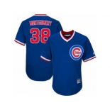 Men's Majestic Chicago Cubs #38 Mike Montgomery Replica Royal Blue Cooperstown Cool Base MLB Jersey