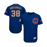 Men's Majestic Chicago Cubs #38 Mike Montgomery Royal Blue 2017 Gold Champion Flexbase Authentic Collection MLB Jersey