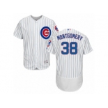 Men's Majestic Chicago Cubs #38 Mike Montgomery White Home Flexbase Authentic Collection MLB Jersey