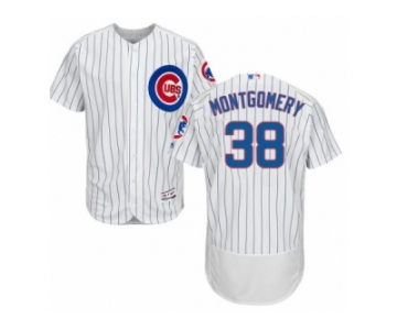 Men's Majestic Chicago Cubs #38 Mike Montgomery White Home Flexbase Authentic Collection MLB Jersey