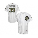 Men's Majestic Chicago Cubs #39 Jason Hammel Authentic White 2016 Memorial Day Fashion Flex Base MLB Jersey