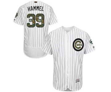 Men's Majestic Chicago Cubs #39 Jason Hammel Authentic White 2016 Memorial Day Fashion Flex Base MLB Jersey