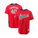 Men's Majestic Chicago Cubs #40 Willson Contreras Game Red National League 2018 MLB All-Star MLB Jersey