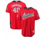 Men's Majestic Chicago Cubs #40 Willson Contreras Game Red National League 2018 MLB All-Star MLB Jersey