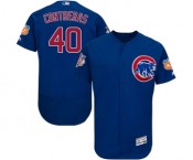 Men's Majestic Chicago Cubs #40 Willson Contreras Royal Blue Alternate Flexbase Authentic Collection MLB Jersey