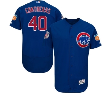 Men's Majestic Chicago Cubs #40 Willson Contreras Royal Blue Alternate Flexbase Authentic Collection MLB Jersey