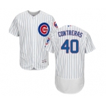 Men's Majestic Chicago Cubs #40 Willson Contreras White Home Flexbase Authentic Collection MLB Jersey