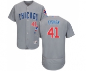 Men's Majestic Chicago Cubs #41 Steve Cishek Grey Road Flex Base Authentic Collection MLB Jersey