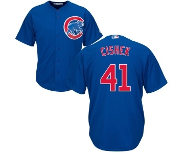 Men's Majestic Chicago Cubs #41 Steve Cishek Replica Royal Blue Alternate Cool Base MLB Jersey