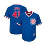 Men's Majestic Chicago Cubs #41 Steve Cishek Replica Royal Blue Cooperstown Cool Base MLB Jersey