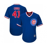 Men's Majestic Chicago Cubs #41 Steve Cishek Royal Blue Cooperstown Flexbase Authentic Collection MLB Jersey