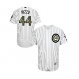 Men's Majestic Chicago Cubs #44 Anthony Rizzo Authentic White 2016 Memorial Day Fashion Flex Base MLB Jersey