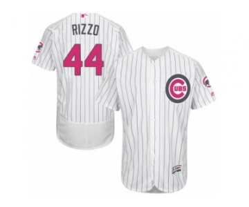 Men's Majestic Chicago Cubs #44 Anthony Rizzo Authentic White 2016 Mother's Day Fashion Flex Base MLB Jersey