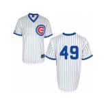 Men's Majestic Chicago Cubs #49 Jake Arrieta Replica White 1988 Turn Back The Clock Cool Base MLB Jersey