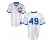 Men's Majestic Chicago Cubs #49 Jake Arrieta Replica White 1988 Turn Back The Clock Cool Base MLB Jersey