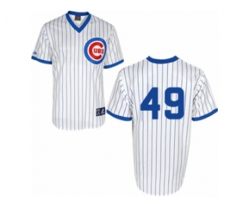 Men's Majestic Chicago Cubs #49 Jake Arrieta Replica White 1988 Turn Back The Clock Cool Base MLB Jersey