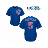 Men's Majestic Chicago Cubs #5 Welington Castillo Authentic Royal Blue Alternate Cool Base MLB Jersey