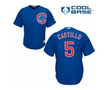 Men's Majestic Chicago Cubs #5 Welington Castillo Authentic Royal Blue Alternate Cool Base MLB Jersey