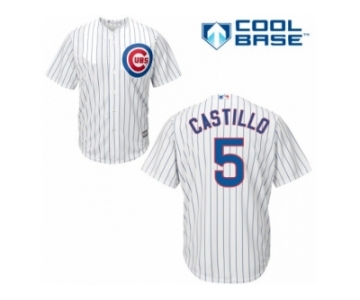 Men's Majestic Chicago Cubs #5 Welington Castillo Authentic White Home Cool Base MLB Jersey